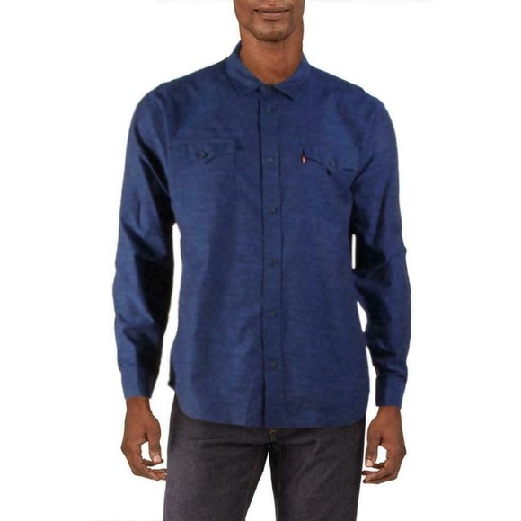 Levi's Mens Darrow Dark Blue  Heathered‎ shirt - Picture 1 of 1